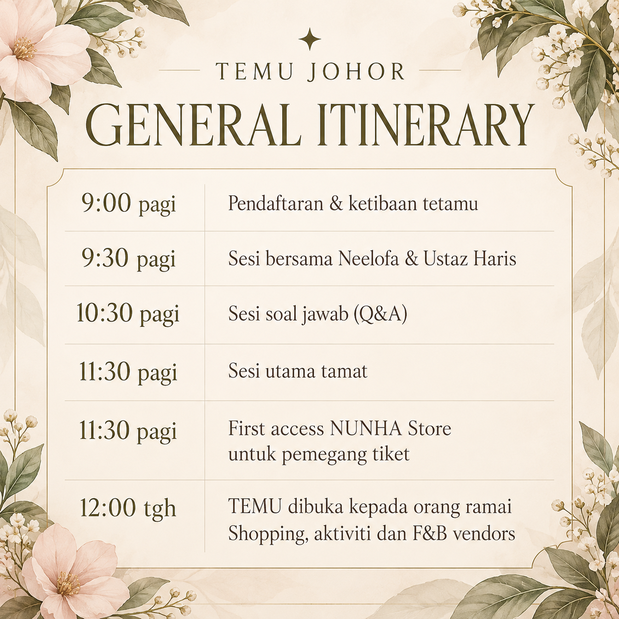 TEMU Johor 2026 - General Ticket